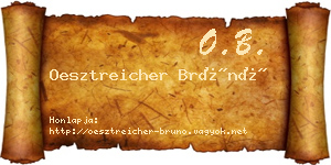 Oesztreicher Brúnó névjegykártya